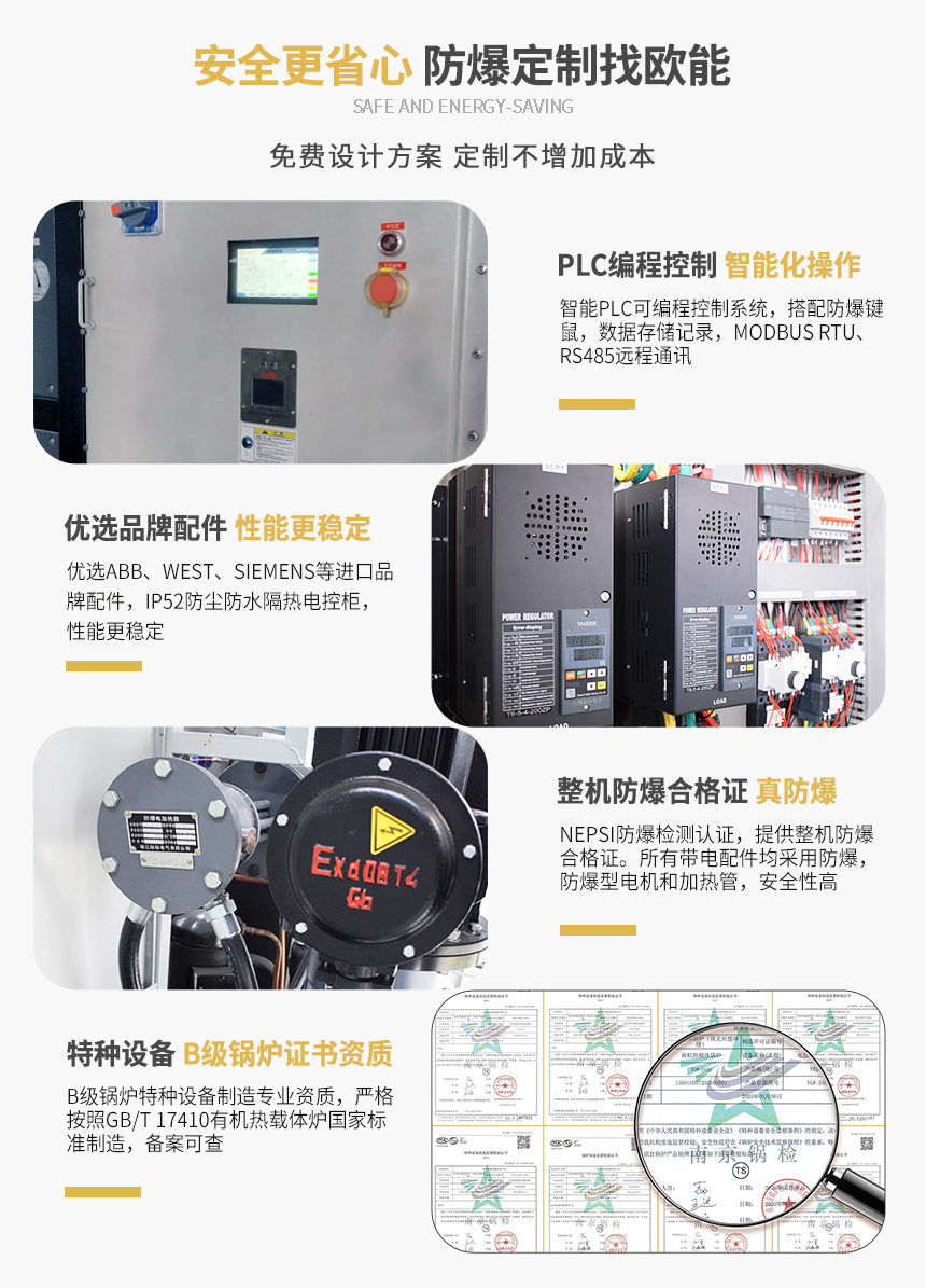 防爆有機熱載體爐產品特點